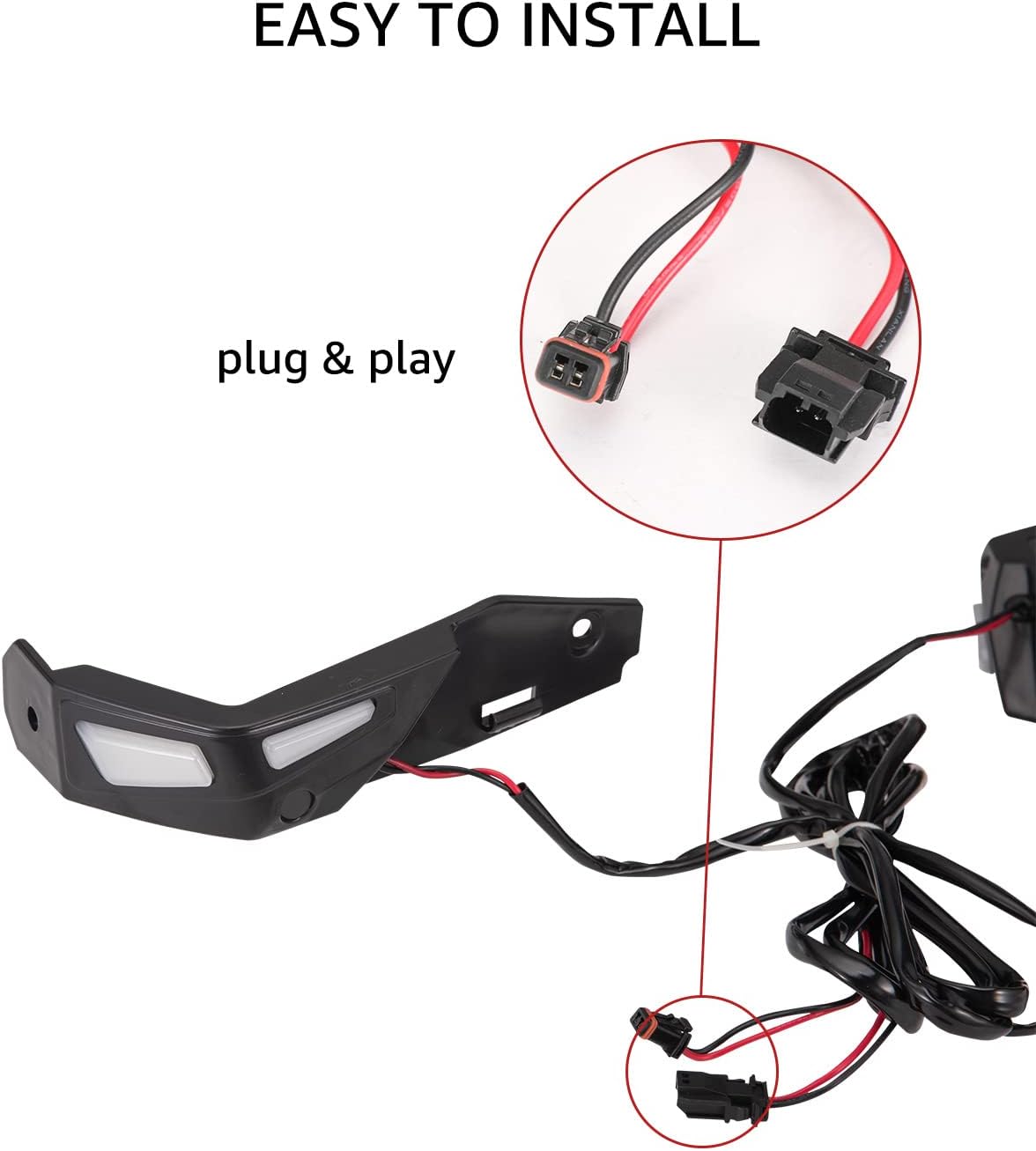 Black Aluminum Hand Guards LED Lighting Kit (2PCS) B647