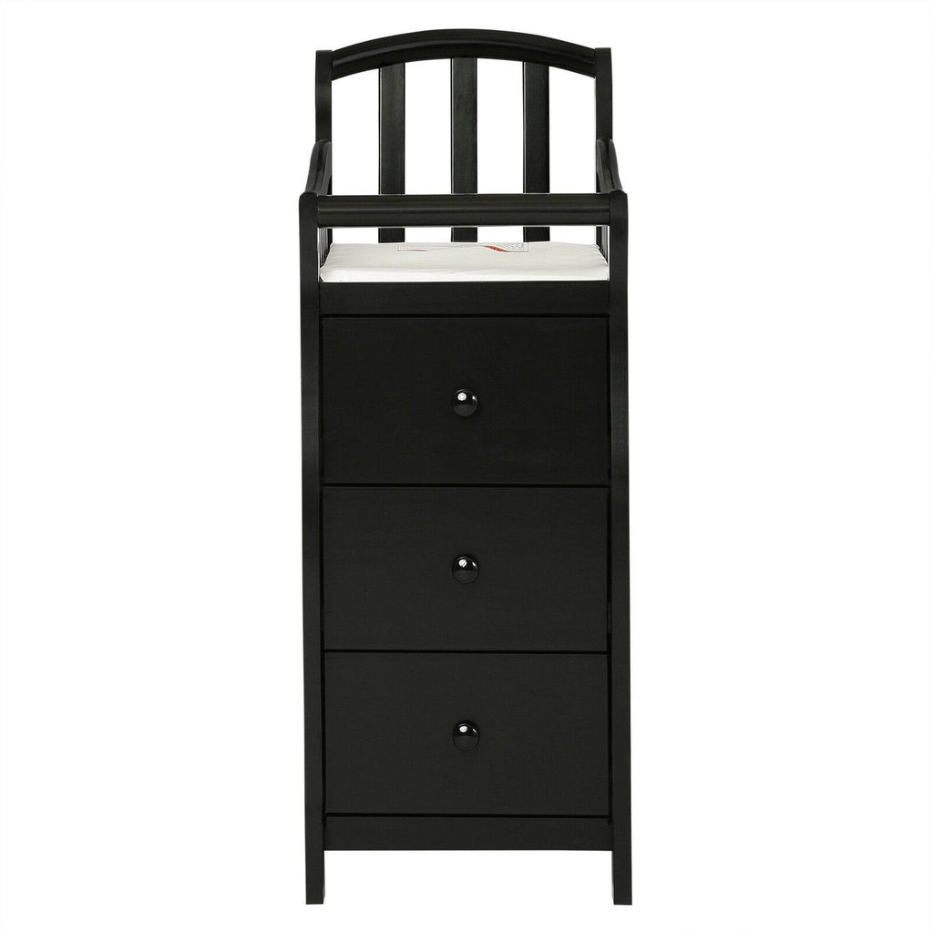 4-in-1 Mini Crib and Dressing Table Black K937