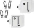 White RV Paddle Door Handle with Deadbolt (2) W3615