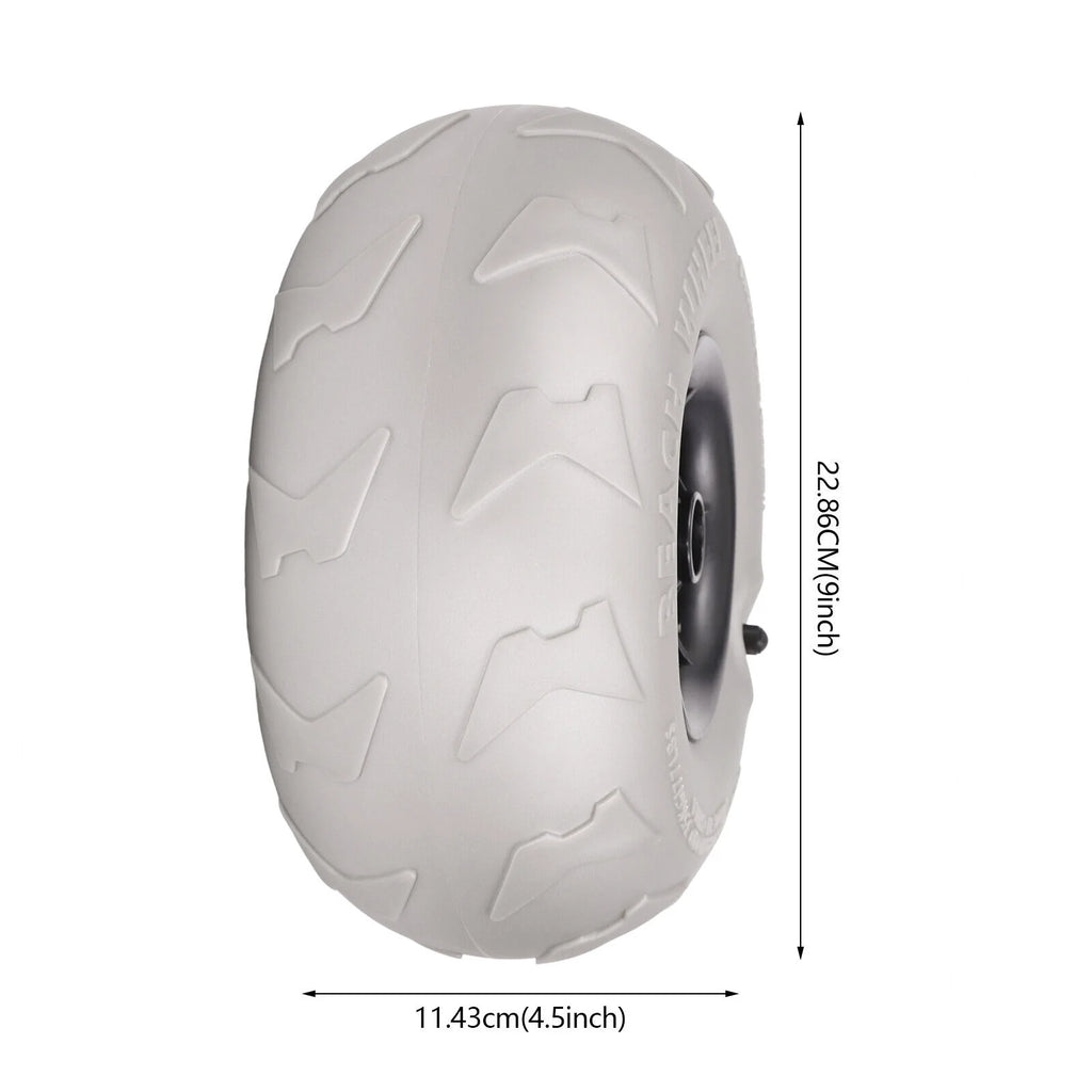 2pcs 9'' Inflatable Wheels Replacement Sand Tire PVC for Kayak Dolly Cart T596459