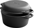 17 Inch Pre Seasoned Cast Iron Deep Frying Pan with Double Assist Handle B148945