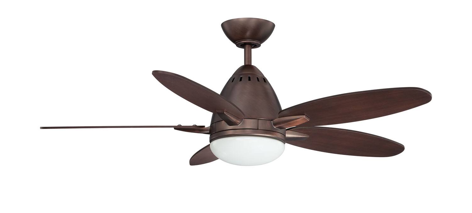 Oil Brushed Bronze Ceiling Fan with Opal White Glass Light N67047