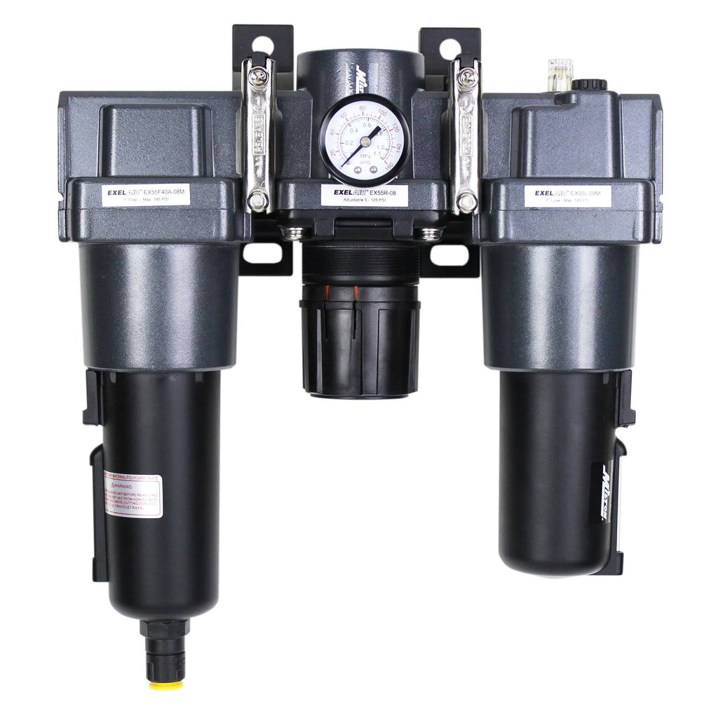 1x22 NPT Metal FRL Air Filter Regulator and Lubricator System X862274
