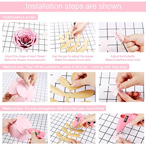 Large 3D Artificial Paper Flower Wall Decor F878822