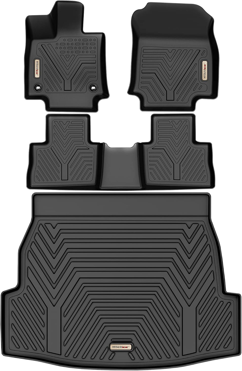 Black TPE Floor Liner Car Mats F35502