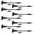 8 Strap Hinges Wrought Iron Spear Tip 11-3/4x22 Z8063