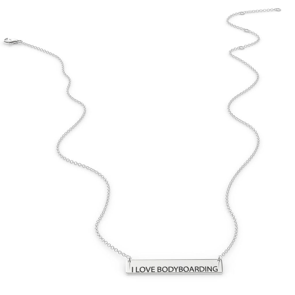 Sterling Silver Bar Pendant Necklace C800880