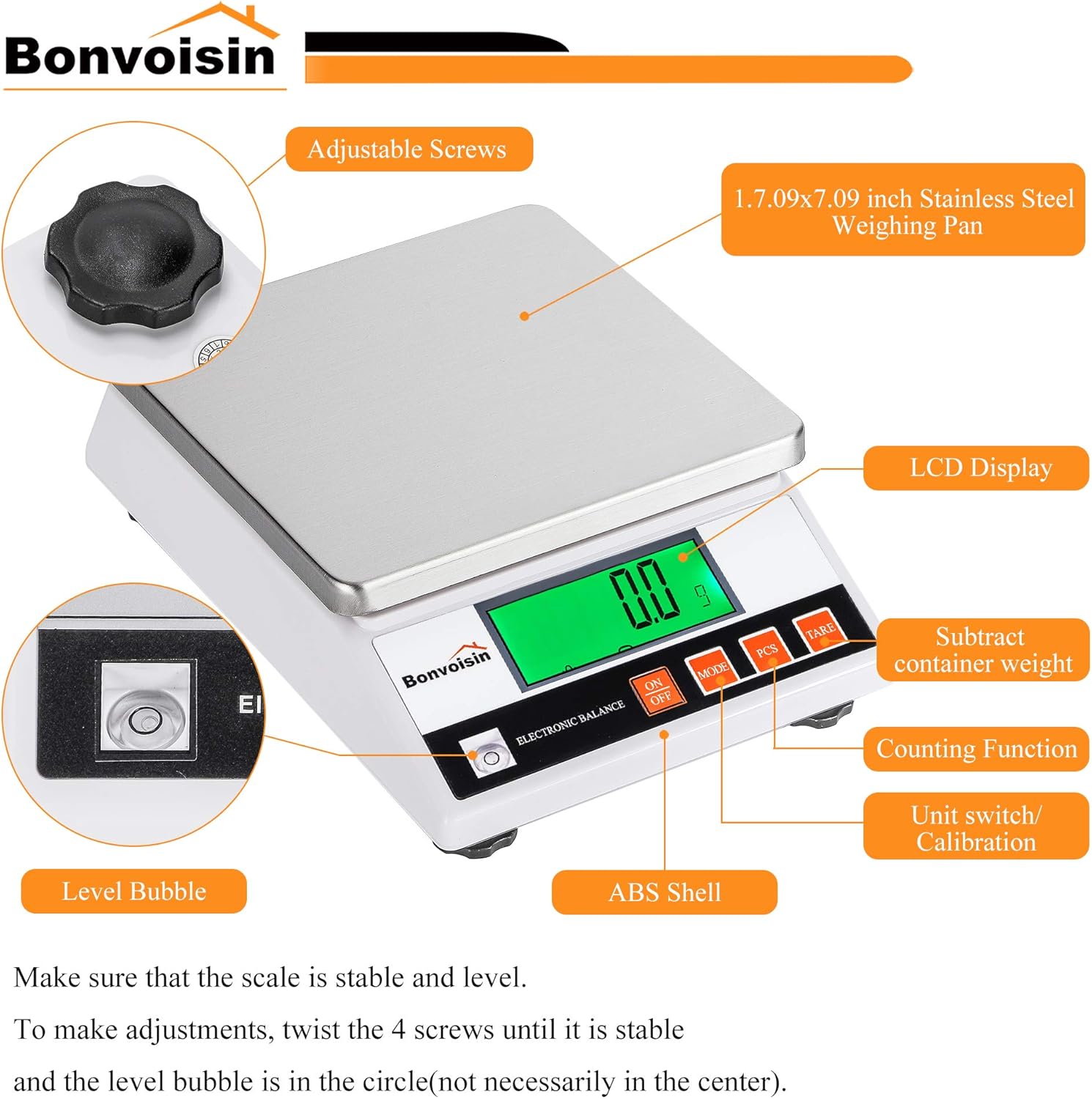 5000g x 0.1g Digital Lab Scale S88531
