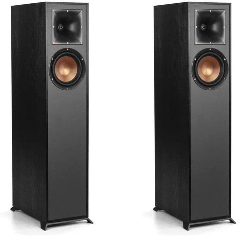 Black Floorstanding Speakers, Pair Y2049