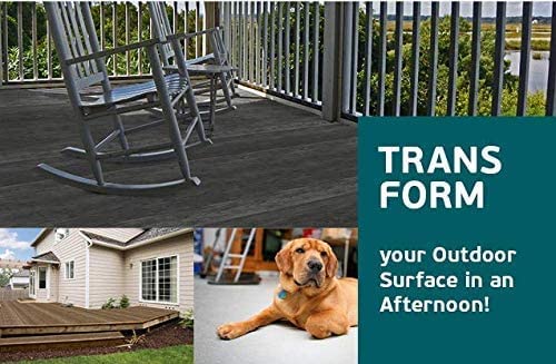 Grey Oak Wood Waterproof Outdoor Flooring Roll 6' x 12' 72 sq.ft A72404