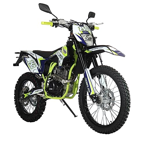 250cc Dirt Bike with 5-Speed Manual Transmission, Electric/Kick Start, 21"/18" Wheels Y167929