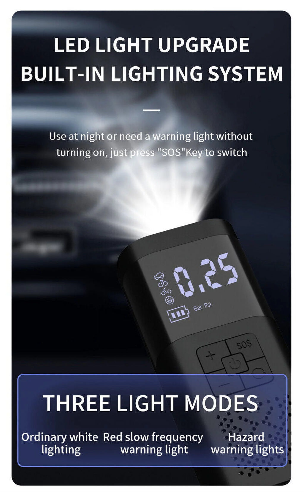 Portable 150PSI Digital Electric Tire Inflator Air Pump Z4563