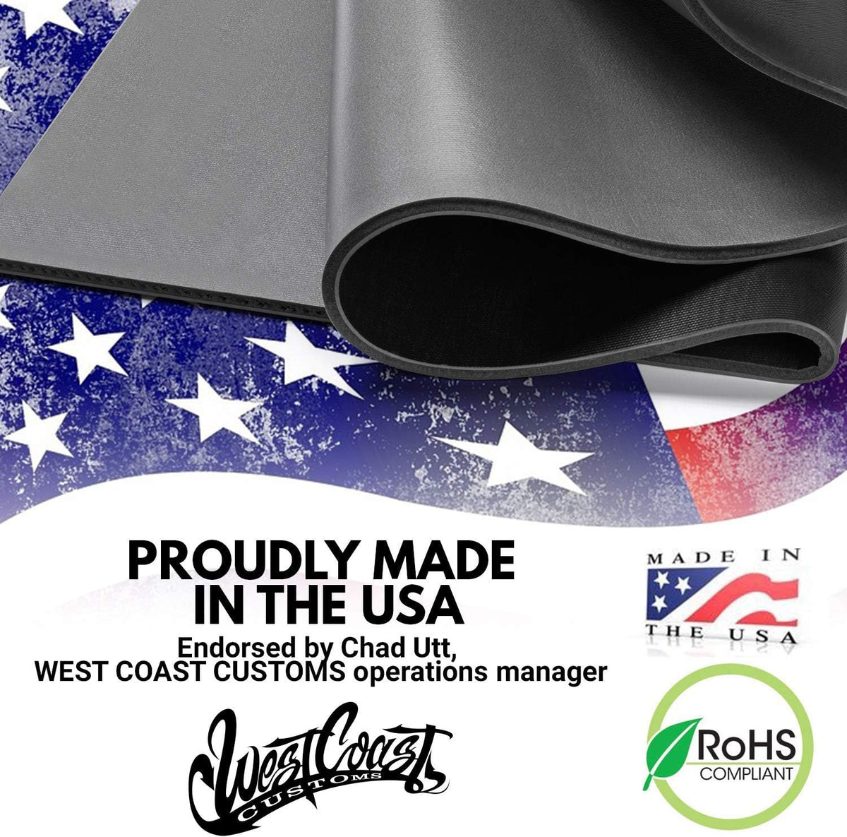 2 in 1 Sound Insulation for Cars Mass Loaded Vinyl and Closed Cell Foam B8790