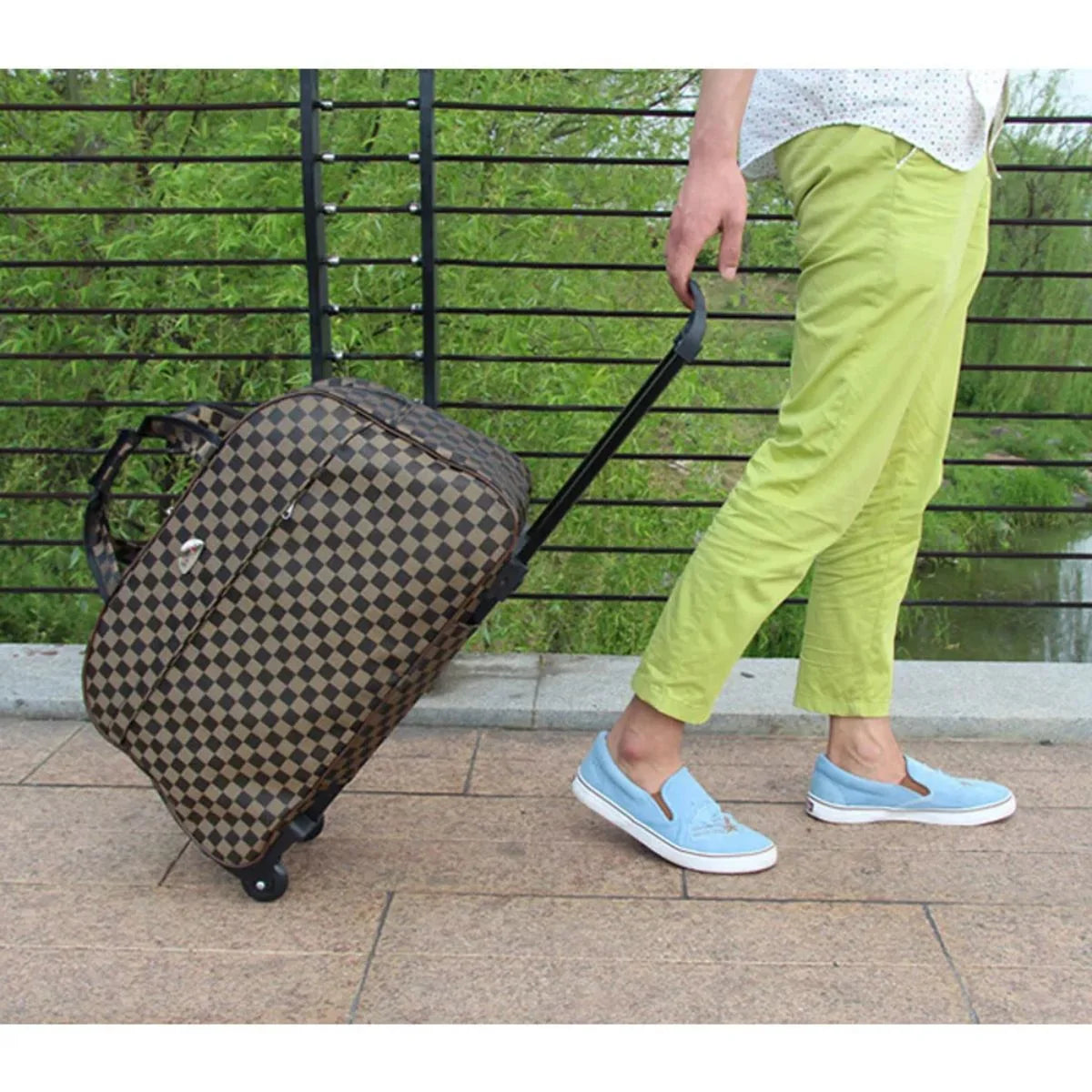 Rolling Duffle Bag with Wheels, 24" Carry On Luggage H71182