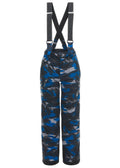 Boys Camo Distress Blue Print Black Pants U81057