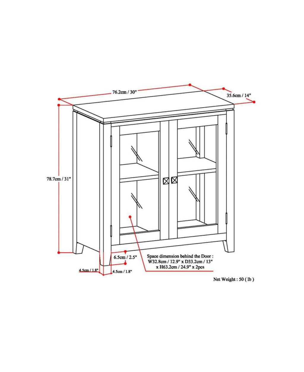 Coffee Brown Low Storage Cabinet J16672