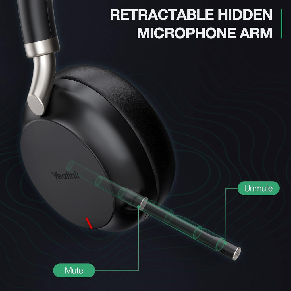 Black Bluetooth Wireless Headset with Microphone W61686