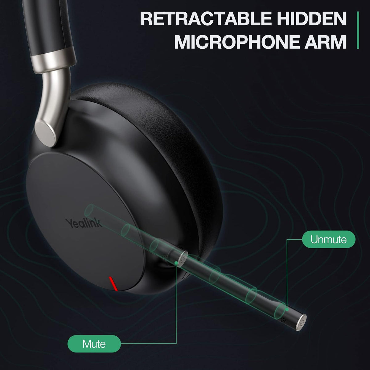 Black Bluetooth Wireless Headset with Microphone W61686