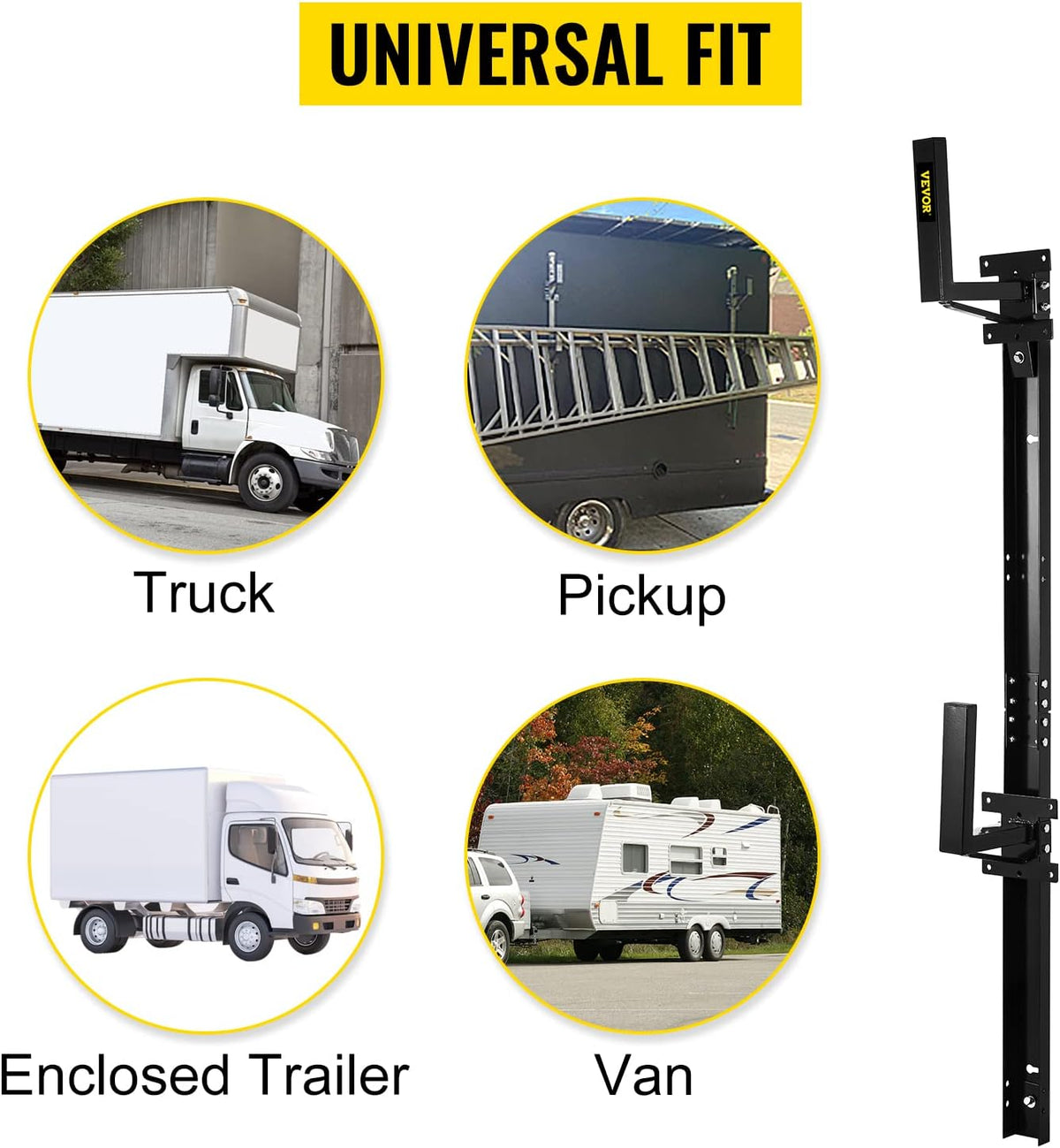 Black Steel Trailer Ladder Rack Z50764
