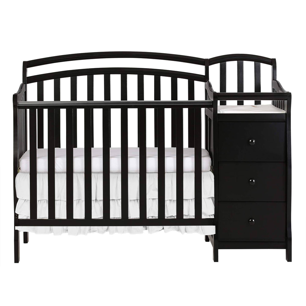 4-in-1 Mini Crib and Dressing Table Black K937