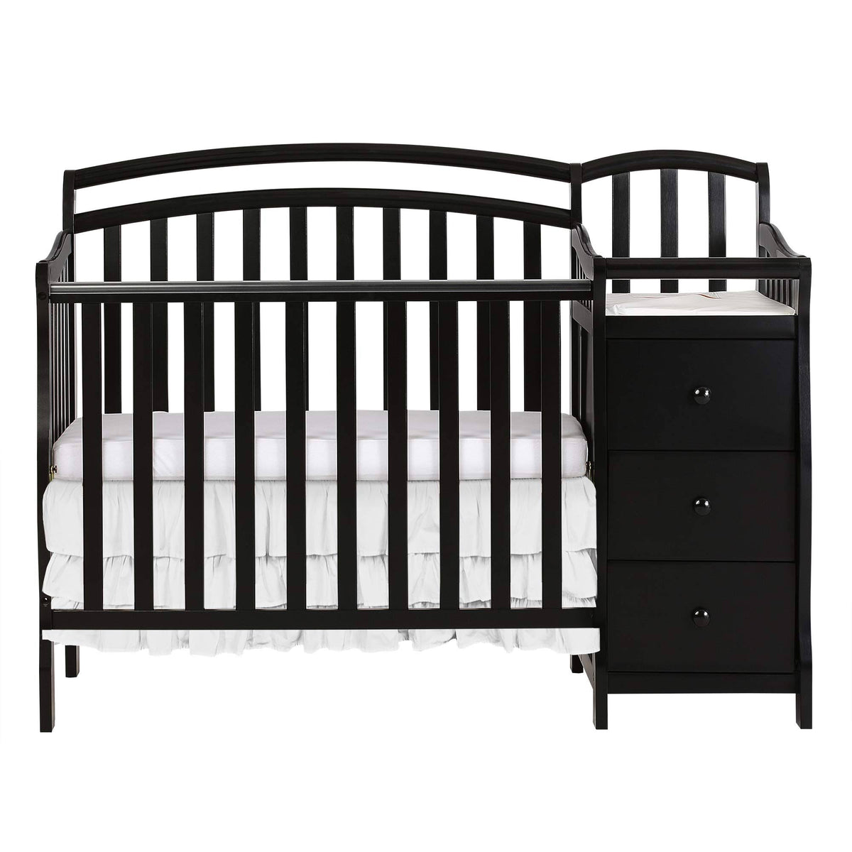 4-in-1 Mini Crib and Dressing Table Black K937