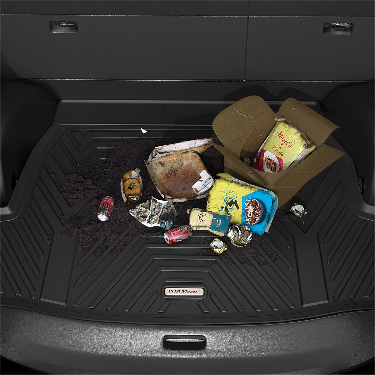 Black TPE Floor Liner Car Mats F35502