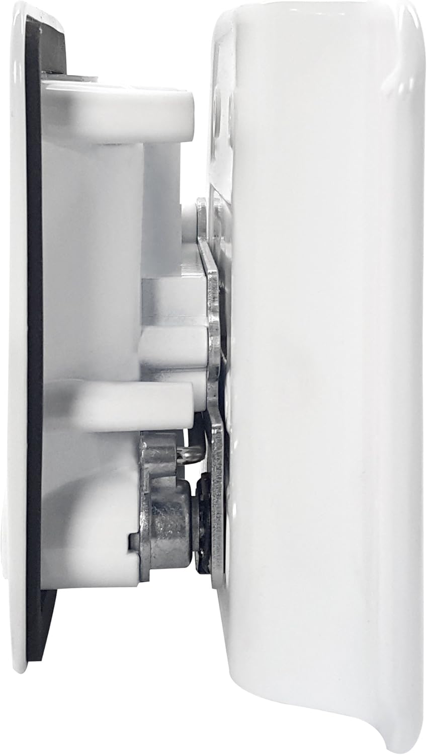 White RV Paddle Door Handle with Deadbolt (2) W3615