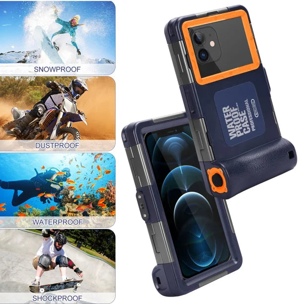 Waterproof Underwater Housing Case for Phones Up to 6.9 Inch with Lanyard A10527