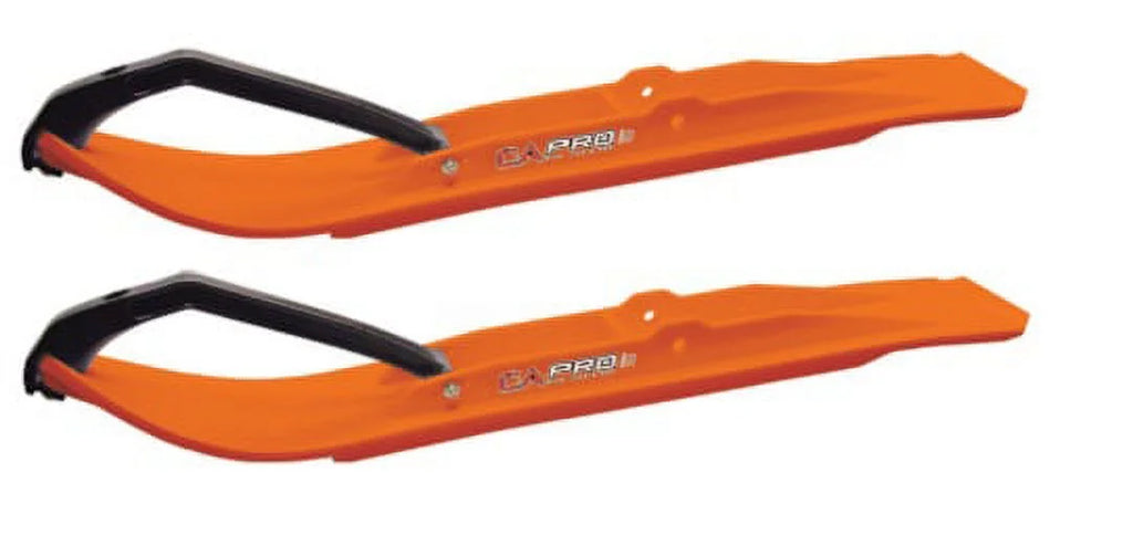 Orange XT Snowmobile Skis with 10" Round Bars Complete Kit Z807