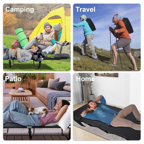 Ultralight Portable Folding Camping Cot, Black O8893