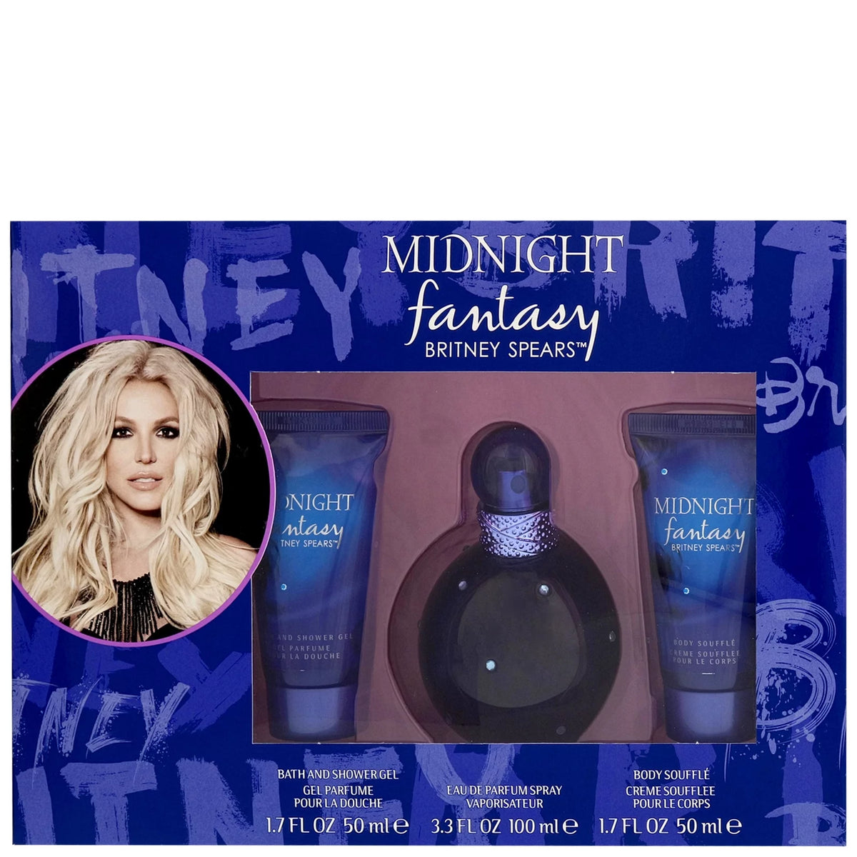 Fantasy Midnight Eau De Parfum Spray & Body Shower Gel Set - 3 Piece Y936