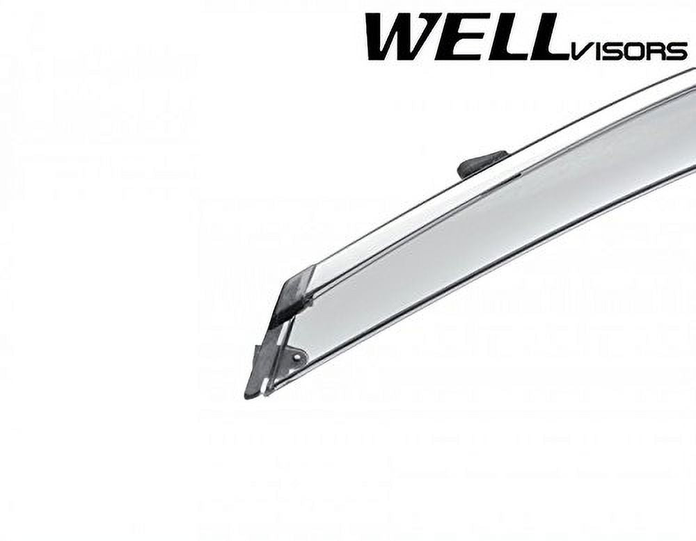 Chrome Trim Side Window Visors Deflectors for Volkswagen Atlas Z77492