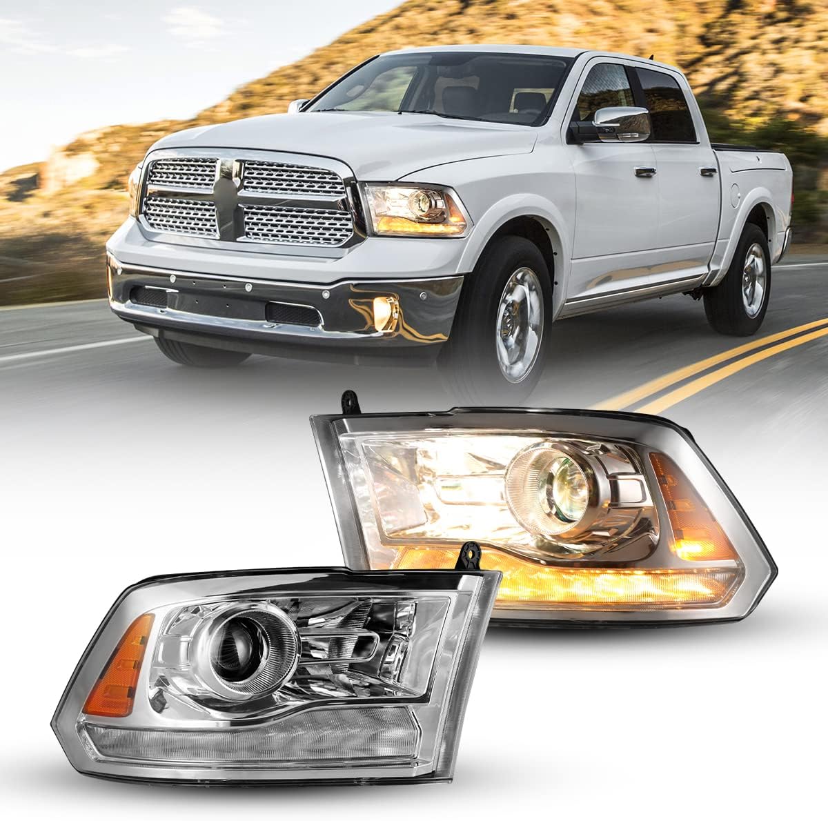 Black Housing Smoked Lens LED HID Headlight Assembly B708948