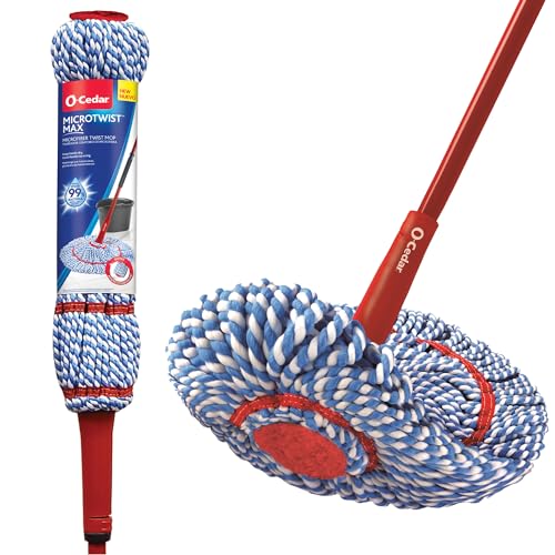 Microfiber Twist Mop with 2 Extra Refills, 18-Inch Mop Head X1160