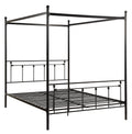 Black Metal Canopy Queen Bed T2646