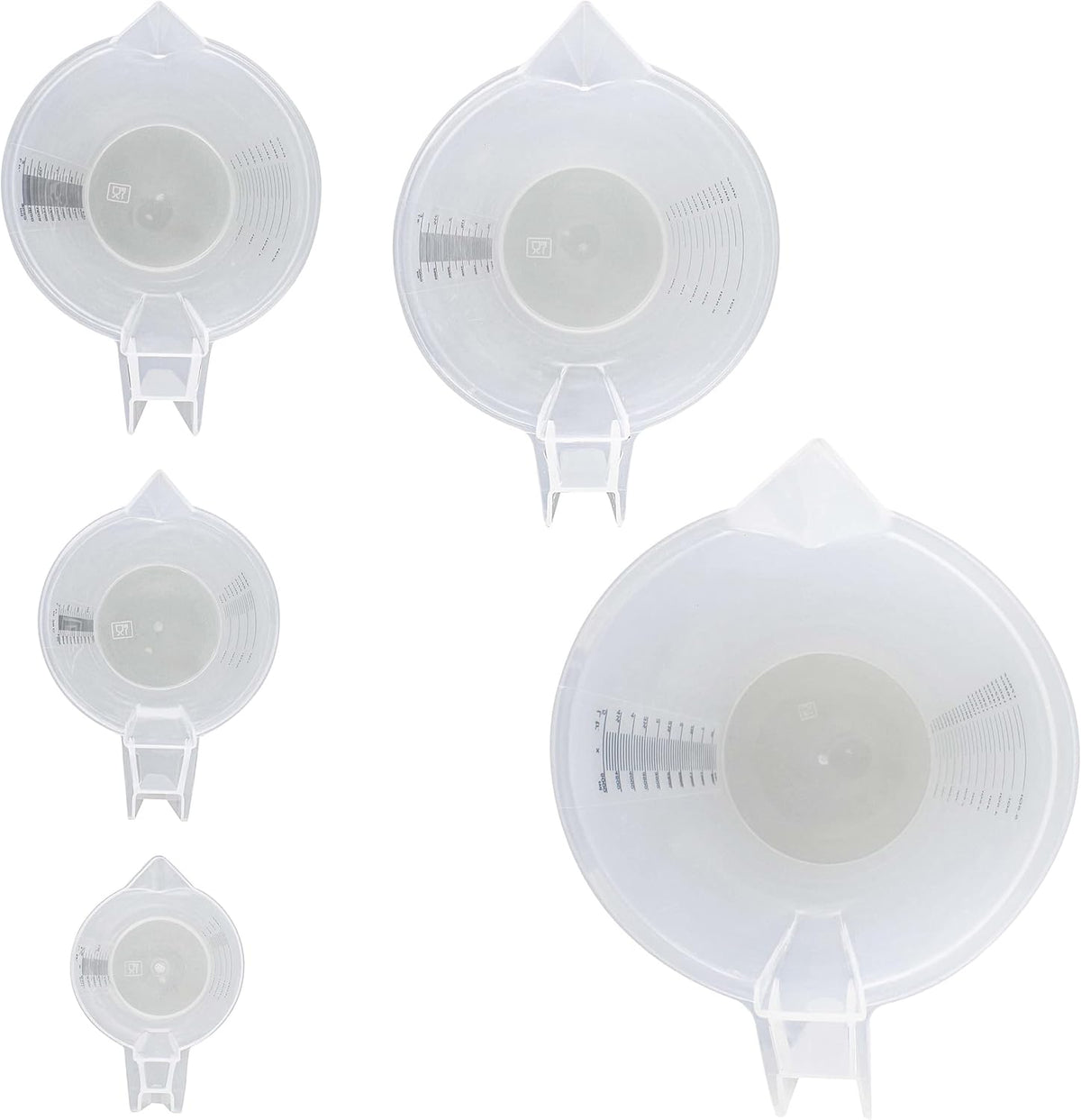 5 Piece Set of Graduated Plastic Mixing Pitchers Q7692