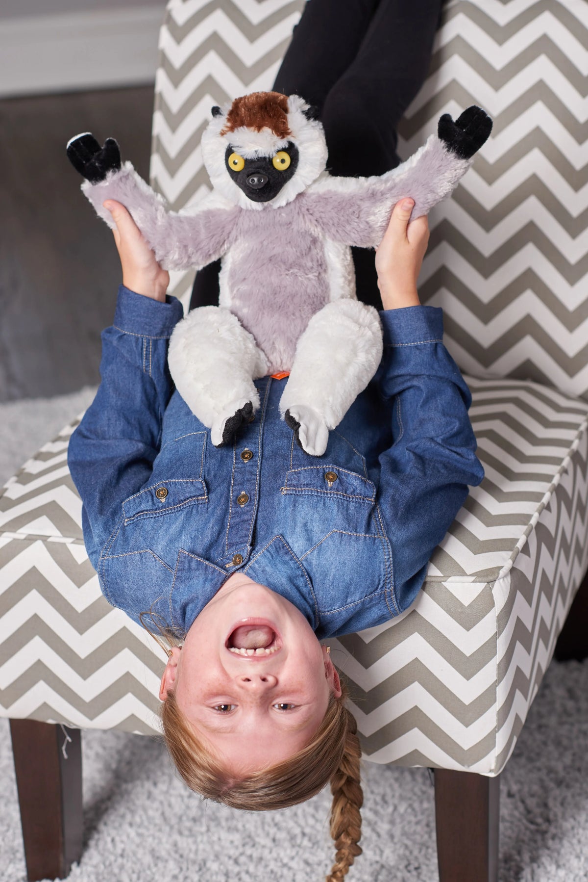 Ring Tailed Lemur Plush Stuffed Animal, 12 Inches H16675