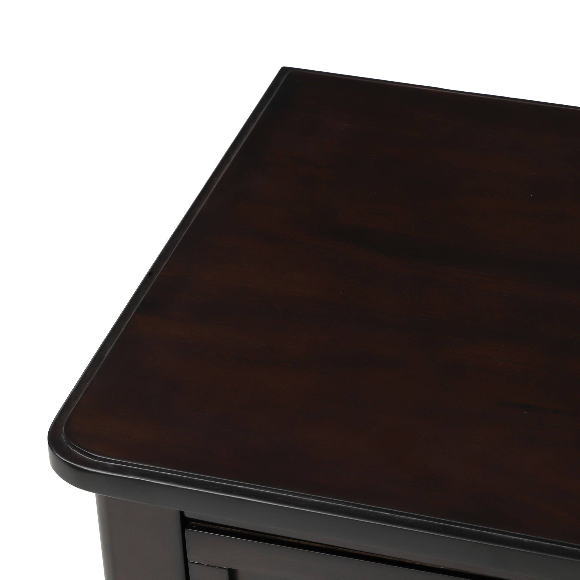 Retro Blue Narrow Console Table with 3 Drawers and Shelf L73282