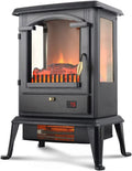 22.4" Freestanding Portable Infrared Fireplace Heater Stove with Remote, 1000W/1500W O980