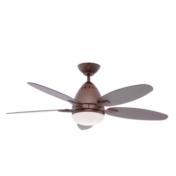 Oil Brushed Bronze Ceiling Fan with Opal White Glass Light N67047