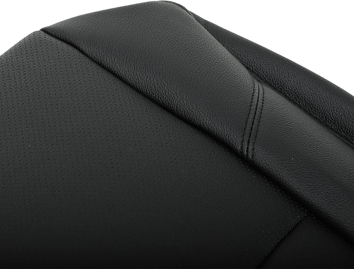 Black Leather Driver Bottom Seat Cover K5195