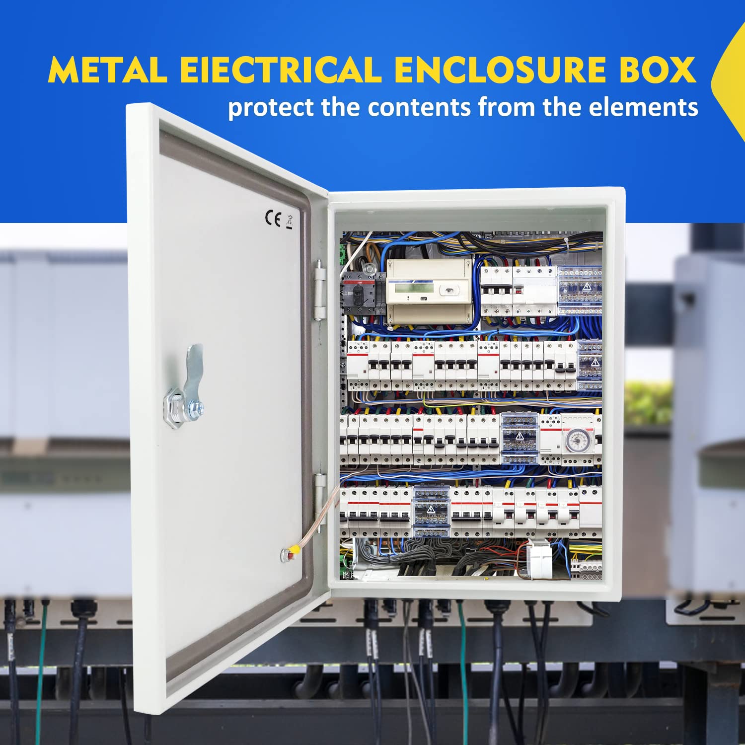 Cold-Rolled Steel NEMA 4X Electrical Enclosure with Lock & Mounting Plate N1789