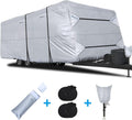 Rip-Stop RV Cover Fits 22'1" - 24' Long Motorhome, Waterproof Camper Cover with Gutter Covers, Adhensive Repair Patch W5898
