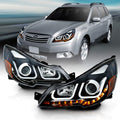 Black Dual LED Bar Projector Headlights Z933373