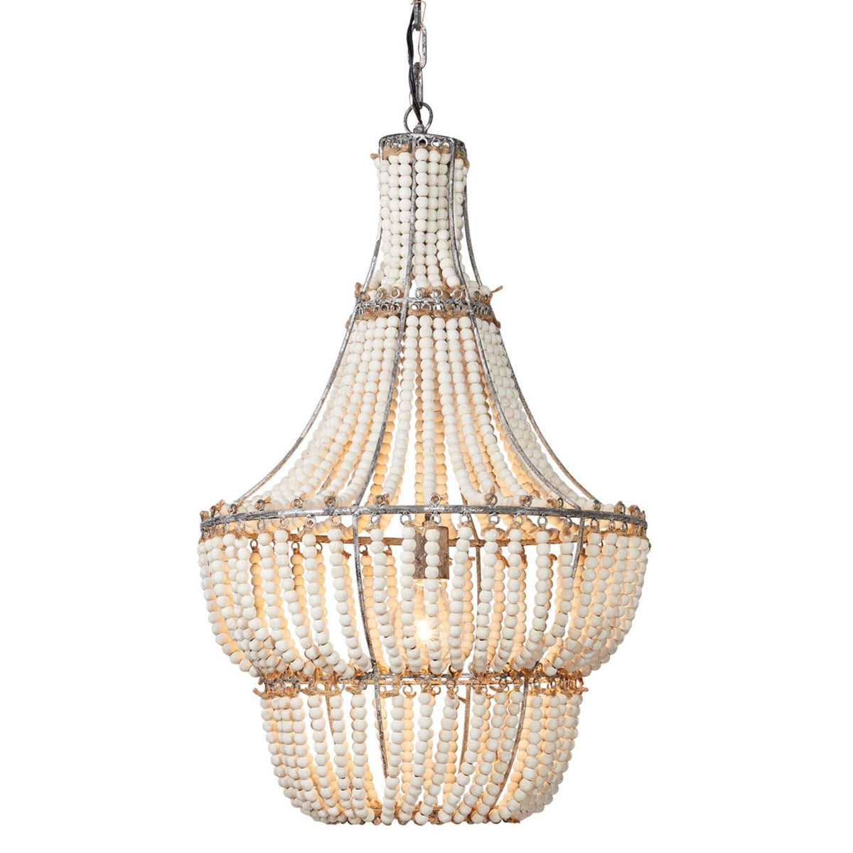 White Beads Chandelier N457