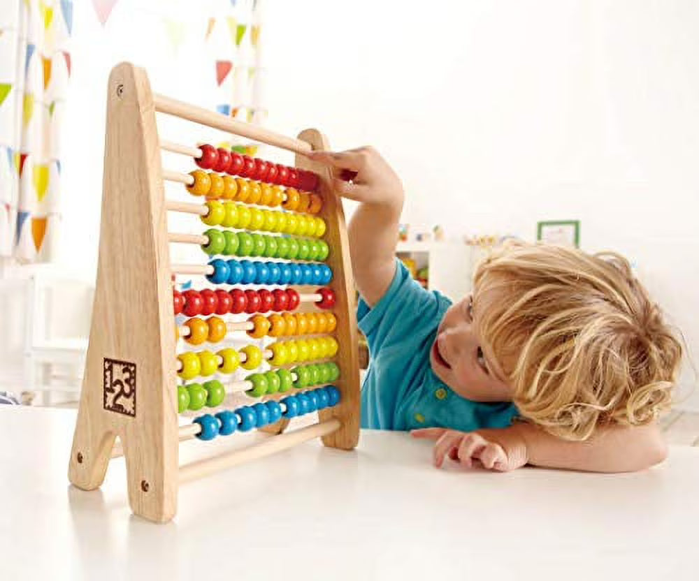 Rainbow Wooden Counting Bead Abacus R6934