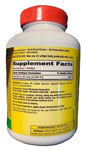 Extra Strength D3 50 mcg, 600 Softgels Q765326