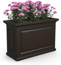 Black 36in L x 16in W x 24in H Planter with Built-in Water Reservoir P124