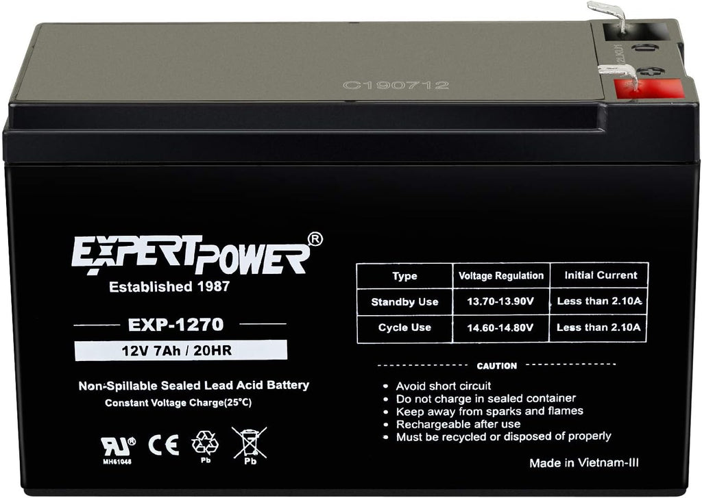 12V 7AH Rechargeable SLA Battery, 2 Pack K472