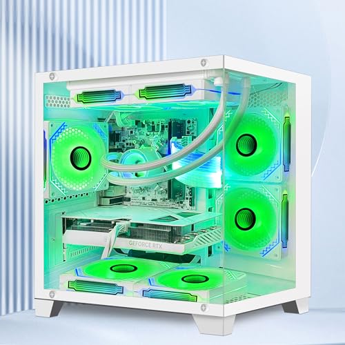 White AMD Ryzen 7 5700X RTX 4070 Super 12G 32GB DDR4 RAM 1TB M.2 PCIE SSD 1TB SATA SSD Windows 11 Pro 64-bit Desktop Computer Y884